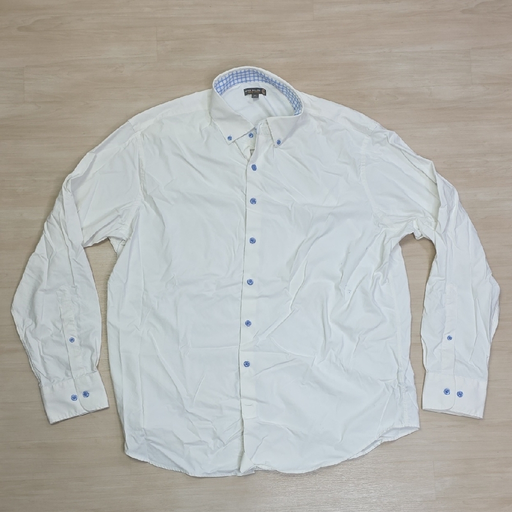 Peter Millar Shirt Mens‎ White Summer Comfort Dress Collar Size XL Stains Read